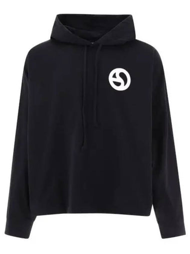 24 CI0161 Black AS Logo Hooded Sweater - ACNE STUDIOS - BALAAN 1