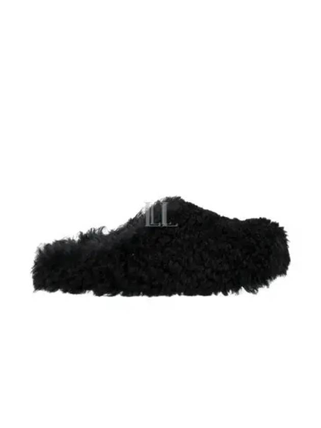 Shearling Mule Black - MARNI - BALAAN 2