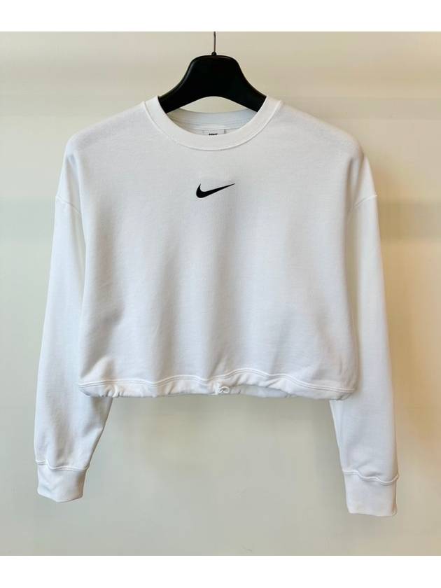 Crop Sweatshirt CJ3767 100 White XL Asian Fit - NIKE - BALAAN 1