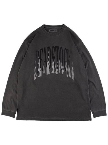 Men's Flame Long Sleeve T-Shirt Pigment Black - APEX DESIGN - BALAAN 1