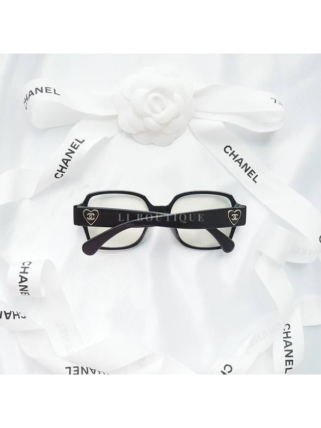 Eyewear CC Logo in Heart Square Eyeglasses Black - CHANEL - BALAAN 8