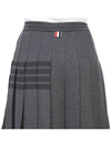 double face knit 4 bar mini pleated skirt dark Grey - THOM BROWNE - BALAAN.