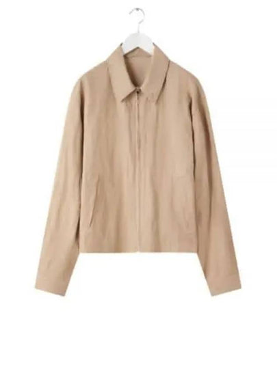 Viscose Cotton Zip-Up Jacket Rose Beige - LEMAIRE - BALAAN 2