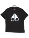 Maurice Logo Print Short Sleeve T-Shirt Black - MOOSE KNUCKLES - BALAAN 3