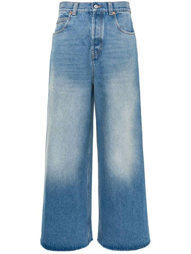 Organic Cotton Flared Jeans Blue - GUCCI - BALAAN 1