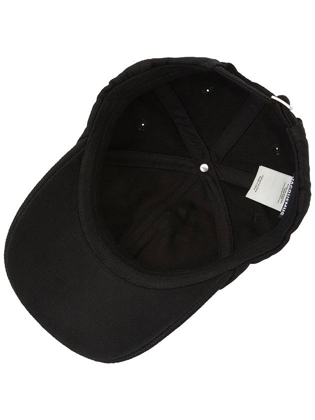 La Casquette Embroidered Logo Signature Ball Cap Black - JACQUEMUS - BALAAN 6