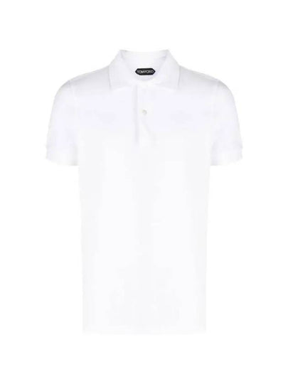 Men's Classic Tennis Short Sleeve Polo Shirt White - TOM FORD - BALAAN 2