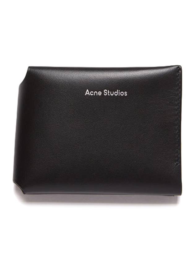 Tri-Fold Logo 3-Fold Card Wallet Black - ACNE STUDIOS - BALAAN 2