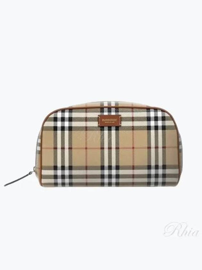 Medium Check Travel Pouch Bag Archive Beige - BURBERRY - BALAAN 2