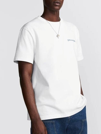 Embroidered Logo Cotton T-Shirt White - DIOR - BALAAN 2