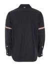 Three Stripes Armband Nylon Long Sleeve Shirt Navy - THOM BROWNE - BALAAN 3