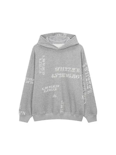 Men s Lettering Cotton Hooded Sweatshirt Melange Gray 271772 - EMPORIO ARMANI - BALAAN 1