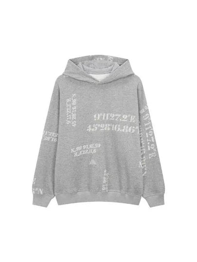 Men s Lettering Cotton Hooded Sweatshirt Melange Gray 271772 - EMPORIO ARMANI - BALAAN 1