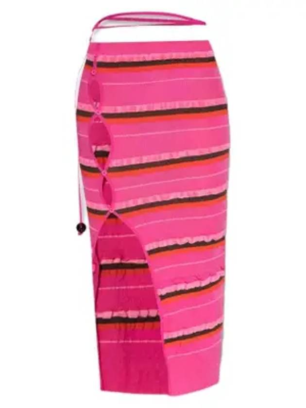 Women's La Jupe Maille Concha H-Line Skirt Pink - JACQUEMUS - BALAAN 1