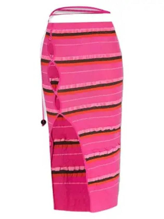 Women's La Jupe Maille Concha H-Line Skirt Pink - JACQUEMUS - BALAAN 1