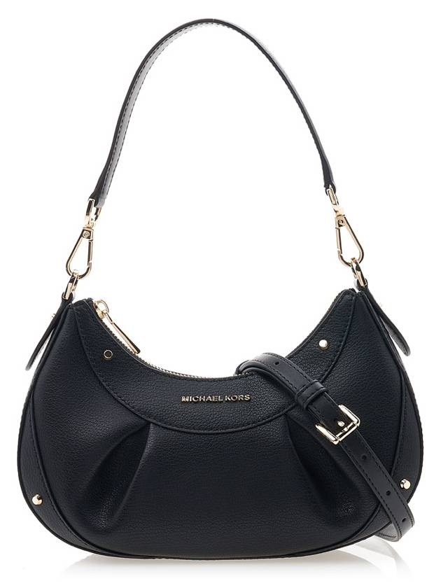 Enzo Small Pebbled Leather Shoulder Bag Black - MICHAEL KORS - BALAAN 2