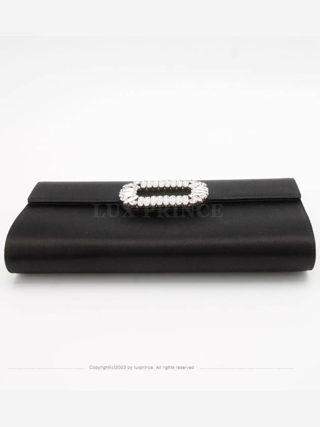 Satin Shock Buckle Clutch Shoulder Black 1237hva - ROGER VIVIER - BALAAN 5