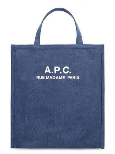 Recovery Logo Printing Cotton Tote Bag Blue - A.P.C. - BALAAN 2