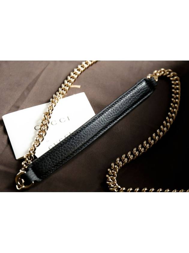 GG Interlocking Chain Small Top Handle Shoulder Bag Black - GUCCI - BALAAN 9