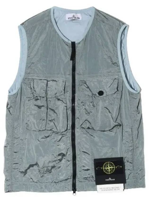 Nylon Metal Badge Vest Grey - STONE ISLAND - BALAAN 2