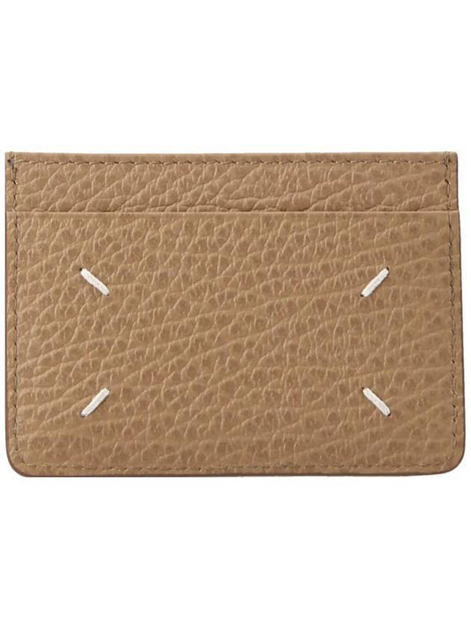 Grain Leather Stitch Card Wallet Chamois - MAISON MARGIELA - BALAAN 1