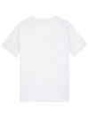 Logo Print Short Sleeve T-Shirt White - STONE ISLAND - BALAAN 3