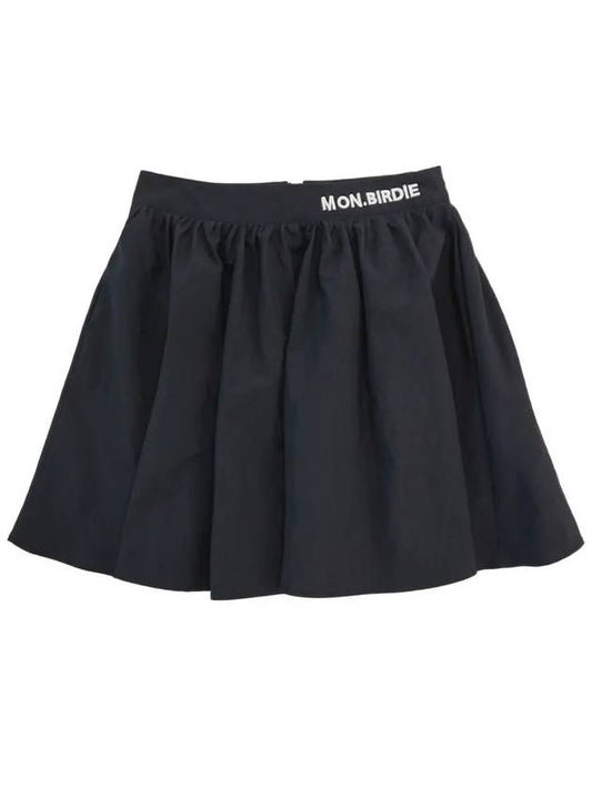 Nylon volume gathered skirt BLACK - MONBIRDIE GOLF - BALAAN 2