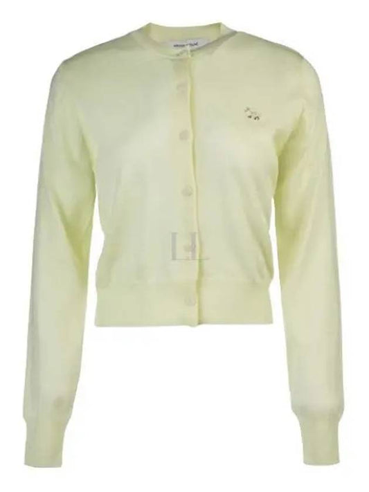 Baby Fox Patch Regular Cardigan Lemonade - MAISON KITSUNE - BALAAN 2