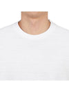 Textured Cotton Stripe Short Sleeve T-Shirt White - THOM BROWNE - BALAAN 9