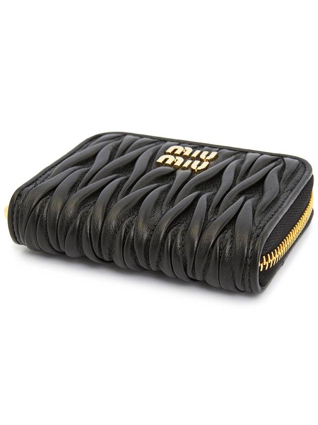 Matelasse Nappa Leather Coin Wallet Black - MIU MIU - BALAAN 4