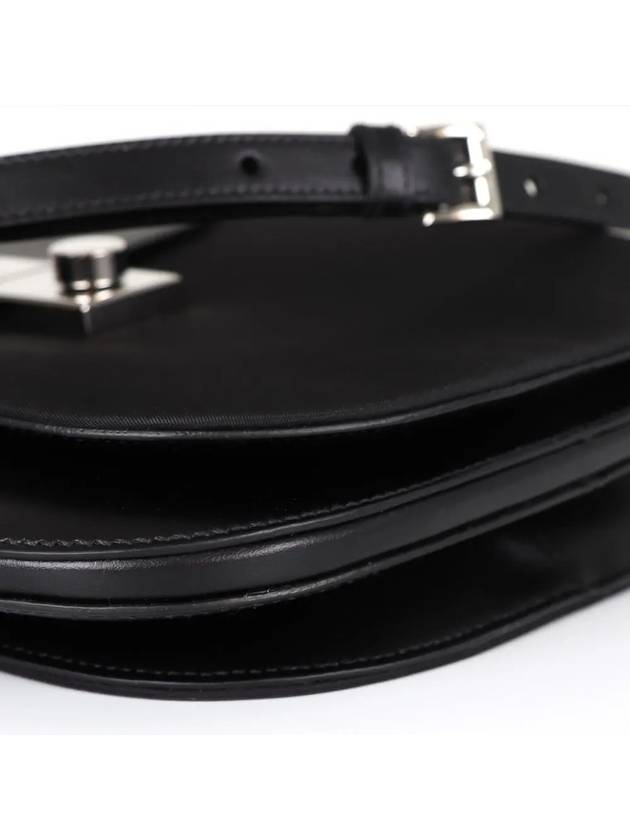 Women's Margit Leather Shoulder Bag Black - PRADA - BALAAN 7