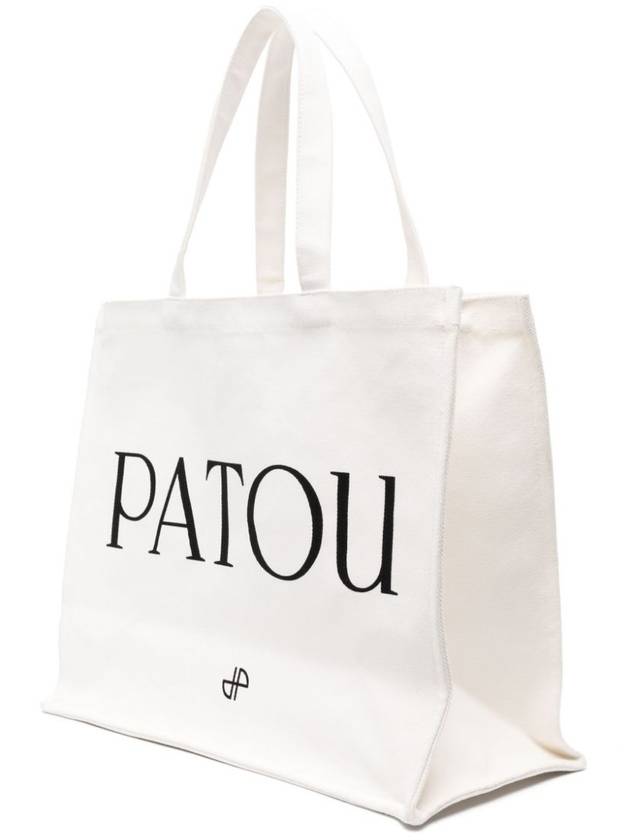 Organic Cotton Logo Canvas Tote Bag Ivory - PATOU - BALAAN 4