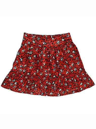 Little Marc Jacobs Girls Red Floral Print Tiered Skirt, Brand Size 8 - MARC JACOBS - BALAAN 1