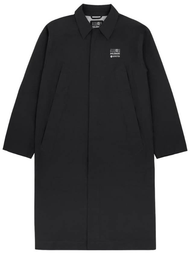 Mm6 Maison Margiela Mm6 Maison Margiela X Salomon Black Trench Coat - MAISON MARGIELA - BALAAN 1