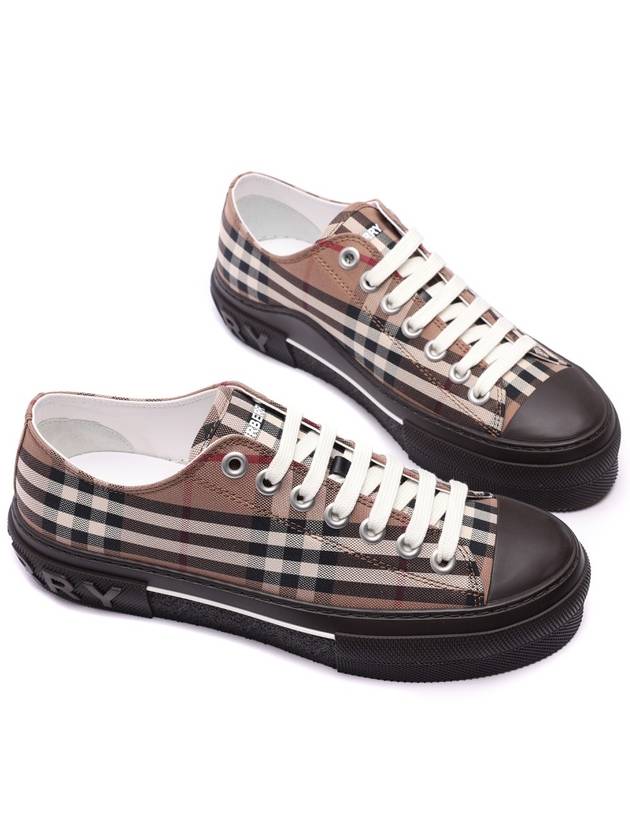 Jack Vintage Check Cotton Low-Top Sneakers Burch Brown - BURBERRY - BALAAN 6