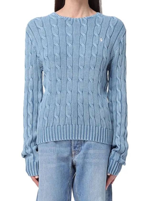 24SS Polo Women's Pony Logo Cable Knit Sweater 211924451001 - RALPH LAUREN - BALAAN 2