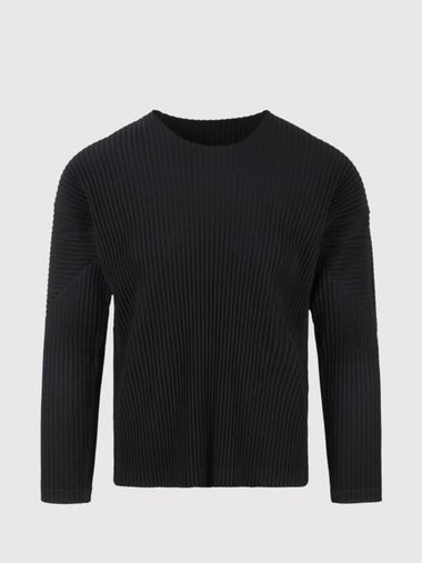 Homme Pliss Issey Miyake Sweater HP49JK421 15 BLACK - ISSEY MIYAKE - BALAAN 1