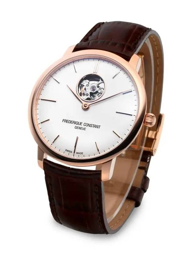 Slimline Heartbeat Automatic Watch Gold Brown - FREDERIQUE CONSTANT - BALAAN 5