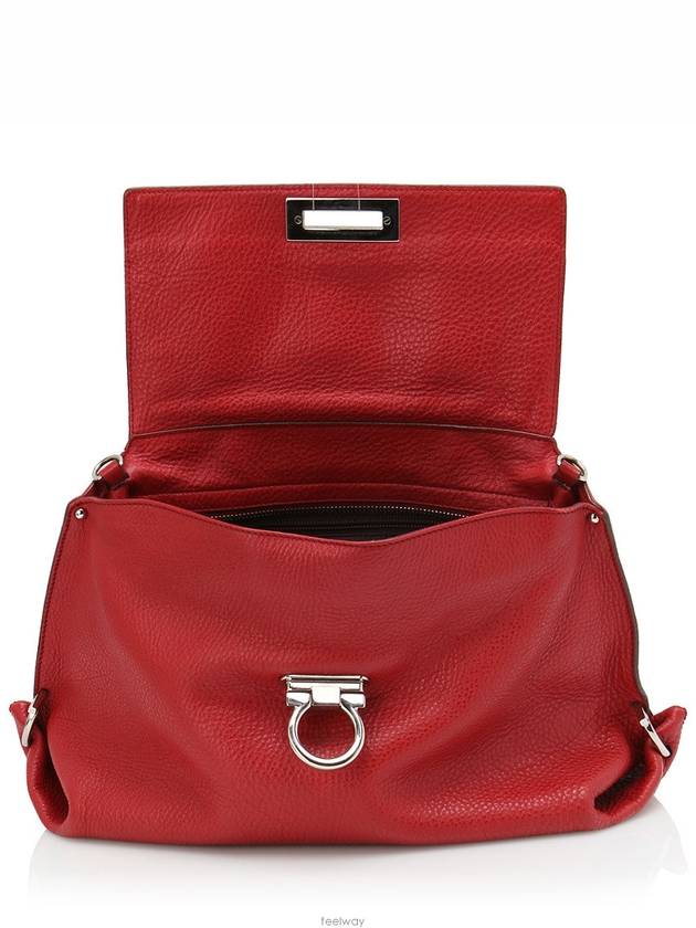 Ferragamo Classic Sophia Bag Red Silver 21 A896 Cross - SALVATORE FERRAGAMO - BALAAN 9