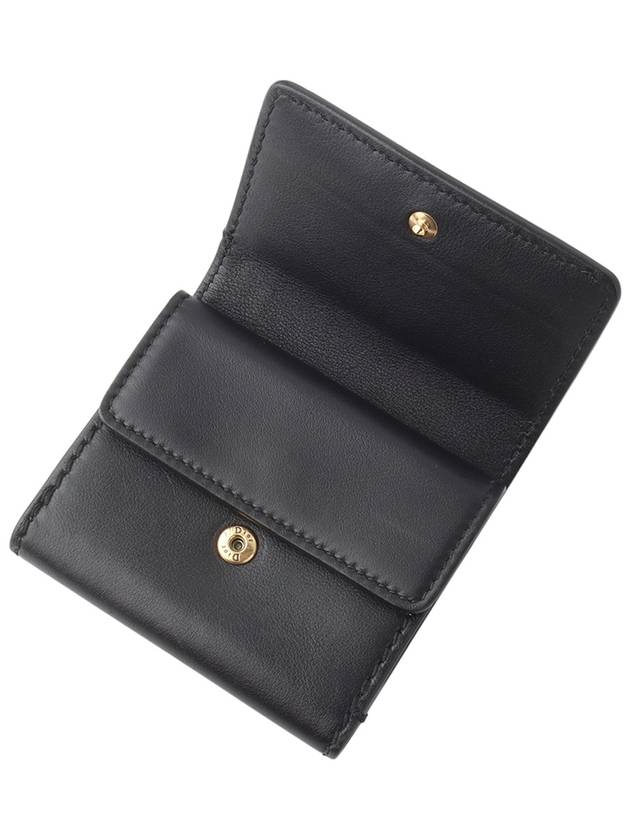 Lambskin gold logo lettering 3 fold women s half wallet 34279 8 - DIOR - BALAAN 6