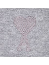 Mini Heart Logo Hoodie Heather Grey - AMI - BALAAN 6