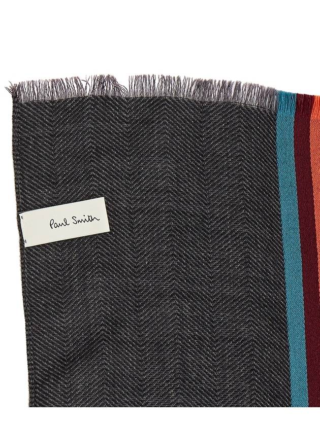 Multicolor Line Wool Silk Scarf M1A 454D AS22 76 - PAUL SMITH - BALAAN 9