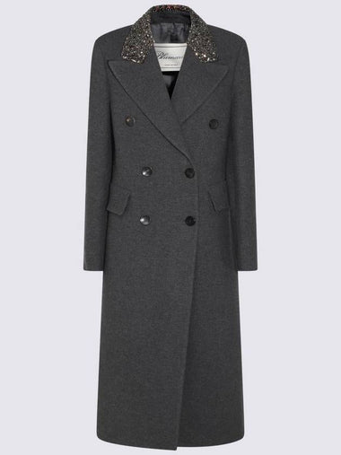 Blumarine Grey Wool Coat - BLUMARINE - BALAAN 1