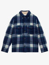 Kervon Check Shirt Jacket Faded Night - ISABEL MARANT - BALAAN 2