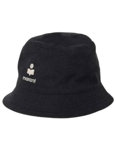 Haley Embroidered Logo Bucket Hat Black - ISABEL MARANT - BALAAN 2