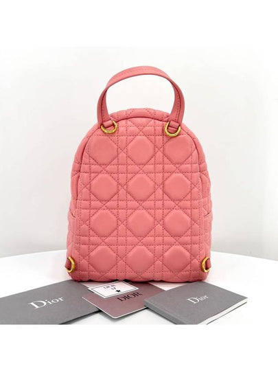 Christian Cannage Mini Backpack Pink - DIOR - BALAAN 2