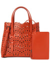 Mina 20 Vienne Wave Lux Calfskin Tote Bag Red - ALAIA - BALAAN 2