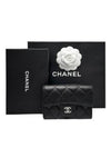 Classic Card Holder Grained Calfskin Silver Black - CHANEL - BALAAN 10