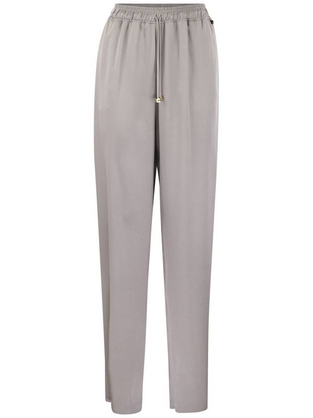 Satin crepe jogger trousers - ELISABETTA FRANCHI - BALAAN 1