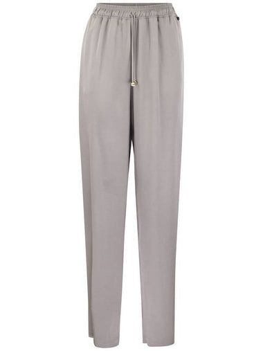 Satin crepe jogger trousers - ELISABETTA FRANCHI - BALAAN 1